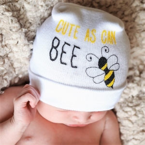 Cute As Can Bee Newborn Two-Ply Hat #BC-BEE